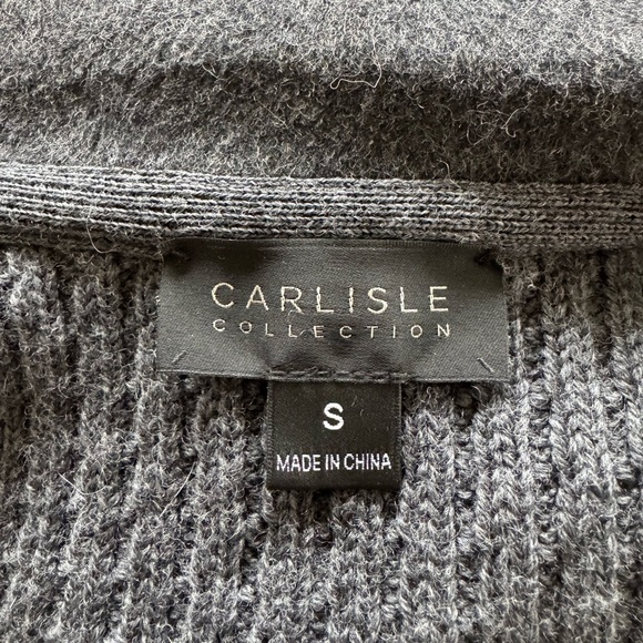 Carlisle Collection Cardigan long gray merino wool small - Picture 9 of 9